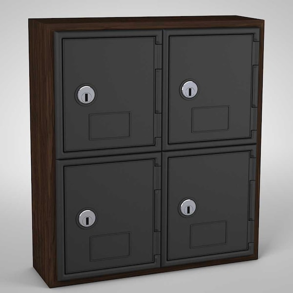 Sliding Door Indoor Enclosed Corkboard, 7